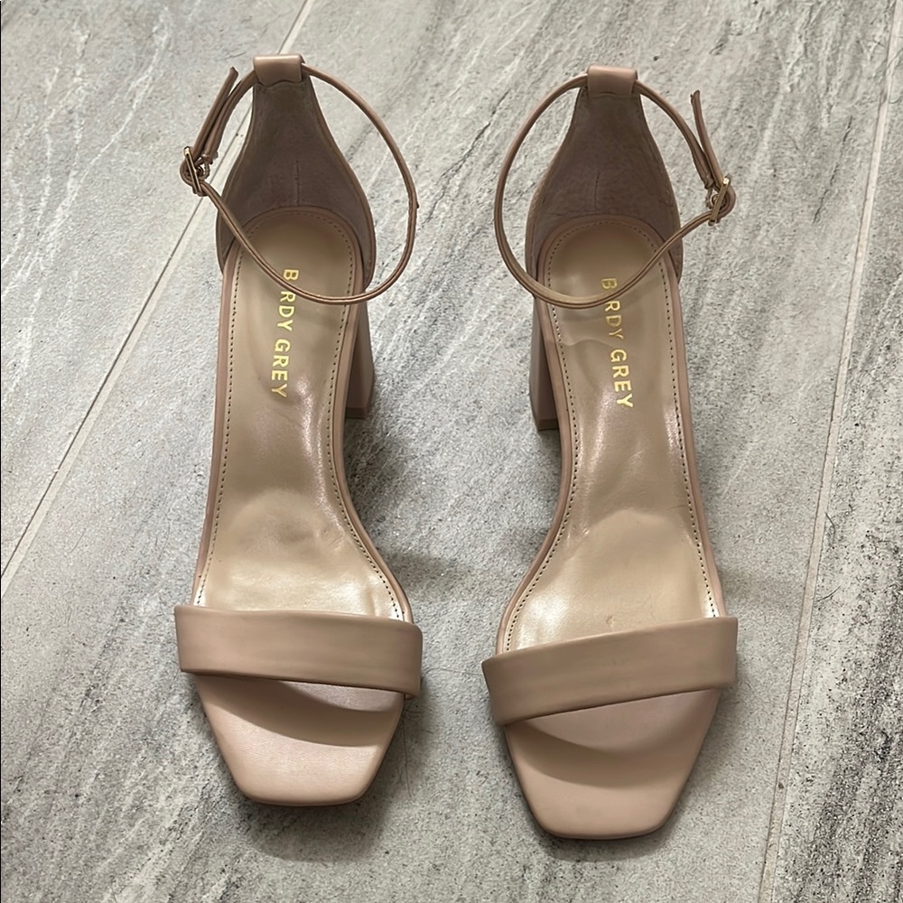 Birdy Grey Natalie Chunky Heels - Nude Blush